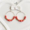 boucles d'oreilles créoles corail