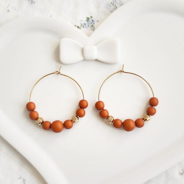 boucles d'oreilles créoles terracotta