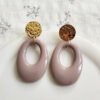 boucles d'oreilles pendantes lilas vintage