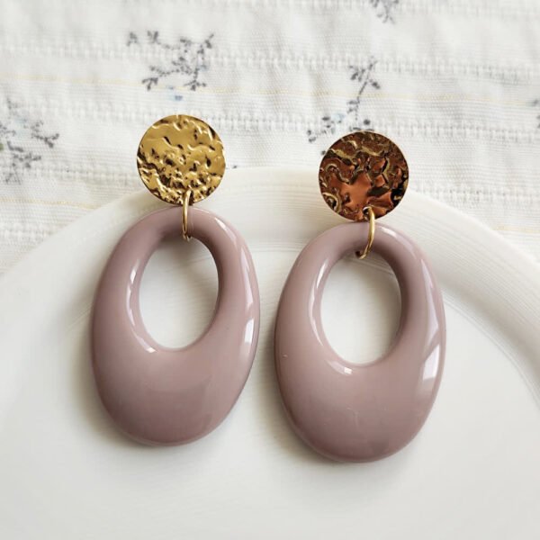 boucles d'oreilles pendantes lilas vintage